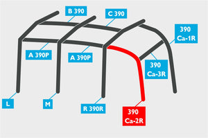 Replacement Air Poles for Kampa Dometic Rally AIR 390 Plus - R/H, Dual Pitch Roof-Tamworth Camping