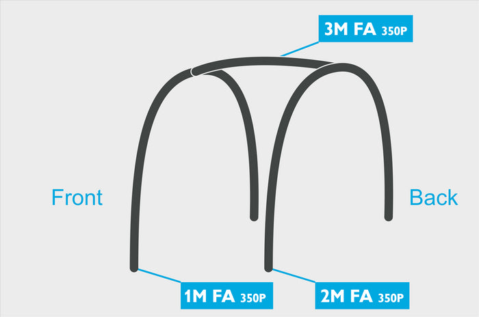 Replacement Air Poles for Kampa Dometic Motor Fiesta AIR 350 - Pro, Sloped Roof