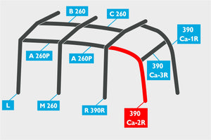 Replacement Air Poles for Kampa Dometic Rally AIR 260 Plus - R/H, Dual Pitch Roof-Tamworth Camping