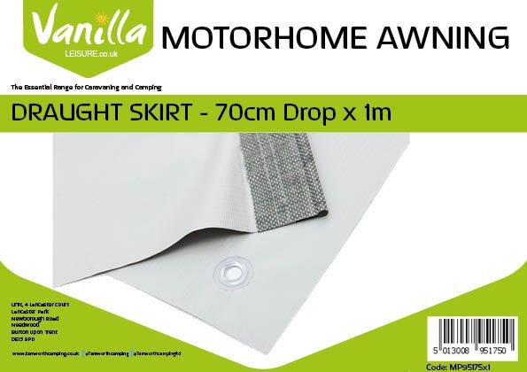 Caravan and Motorhome-Awning Draught Skirt 70cm (2ft 3In) Drop
