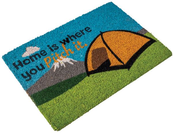 Heavy duty coir Home is where you pitch it (tent) mat