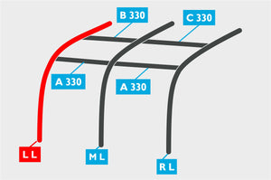 Replacement Air Poles for Kampa Dometic Motor Rally AIR 330L - Pro, Sloped Roof-Tamworth Camping