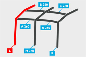 Replacement Air Poles for Kampa Dometic Rally Air 260 - All Season, Dual Pitch Roof-Tamworth Camping