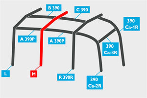 Replacement Air Poles for Kampa Dometic Rally AIR 390 Plus - R/H, Dual Pitch Roof-Tamworth Camping