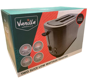 Vanilla Leisure 2 Slice Low Wattage Toaster (Stainless Steel)-Tamworth Camping