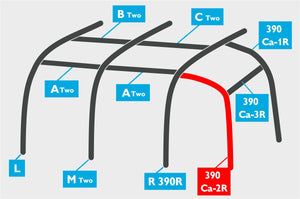 Replacement Air Poles for Kampa Dometic Rally AIR 390 Plus R/H - Sloped Roof-Tamworth Camping