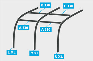 Replacement Air Poles for Kampa Dometic Motor Rally AIR 330XL - Pro, Sloped Roof-Tamworth Camping