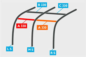 Replacement Air Poles for Kampa Dometic Motor Rally AIR 330S - Pro, Sloped Roof-Tamworth Camping