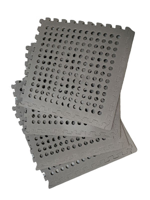 Vanilla Leisure Interlocking Cushioned Flooring Pack of 4 with Edges-Tamworth Camping