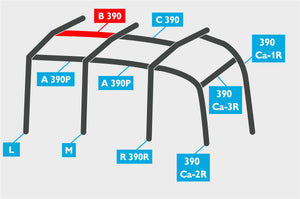 Replacement Air Poles for Kampa Dometic Rally AIR 390 Plus - R/H, Dual Pitch Roof-Tamworth Camping