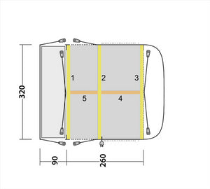 Replacement Air Poles for Outwell Parkville 260SA-Tamworth Camping