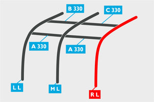Replacement Air Poles for Kampa Dometic Motor Rally AIR 330L - Pro, Sloped Roof-Tamworth Camping