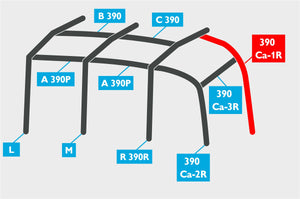 Replacement Air Poles for Kampa Dometic Rally AIR 390 Plus - R/H, Dual Pitch Roof-Tamworth Camping