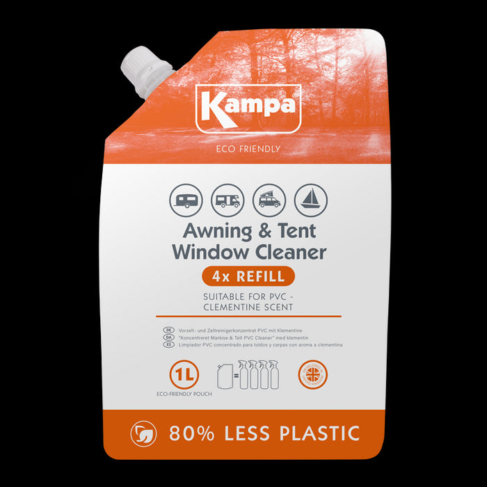 Kampa  Eco Friendly Awning & Tent PVC Cleaner 1L Refill Pouch