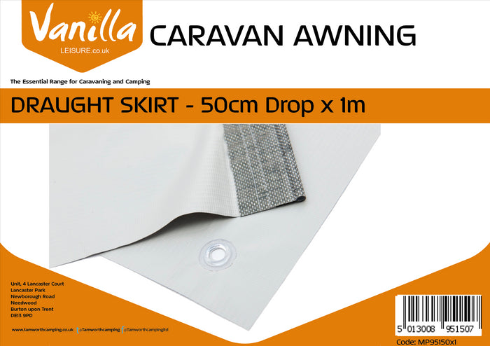 Caravan Awning Draught Skirt 50cm (20 Inch Drop) Vanilla Leisure
