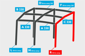 Replacement Air Poles for Kampa Dometic Motor Rally AIR 330DA - Pro, Dual Pitch Roof-Tamworth Camping