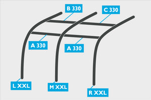 Replacement Air Poles for Kampa Dometic Motor Rally AIR 330XXL - Pro, Sloped Roof-Tamworth Camping