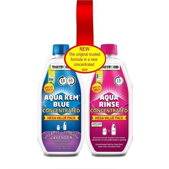 Thetford Aqua Kem Pink & Blue Concentrate Duo Portable Camping Toilet Chemical