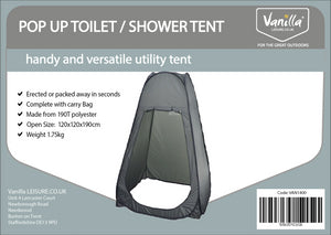 Vanilla Leisure Pop Up Toilet / ShowerTent-Tamworth Camping