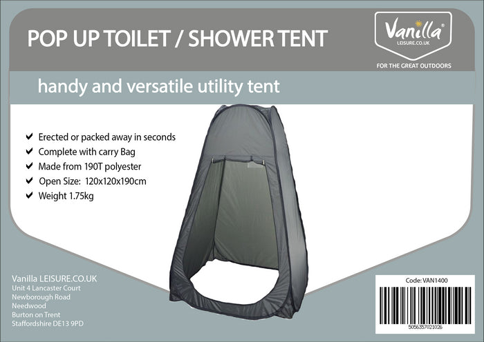 Vanilla Leisure Pop Up Toilet / ShowerTent