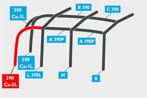 Replacement Air Poles for Kampa Dometic Rally AIR 390 Plus - L/H, Dual Pitch Roof-Tamworth Camping