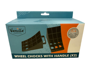 Wheel chock with handle, twin pack-Tamworth Camping