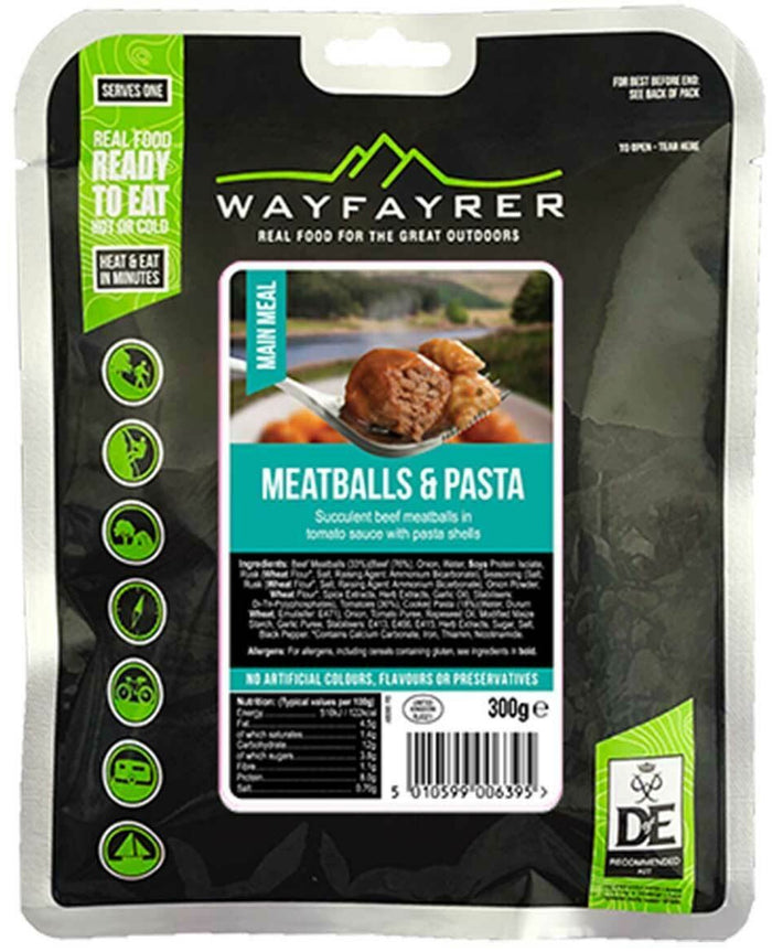 Wayfayrer Pasta and Meatballs Ready-to-Eat Camping Food (Single)