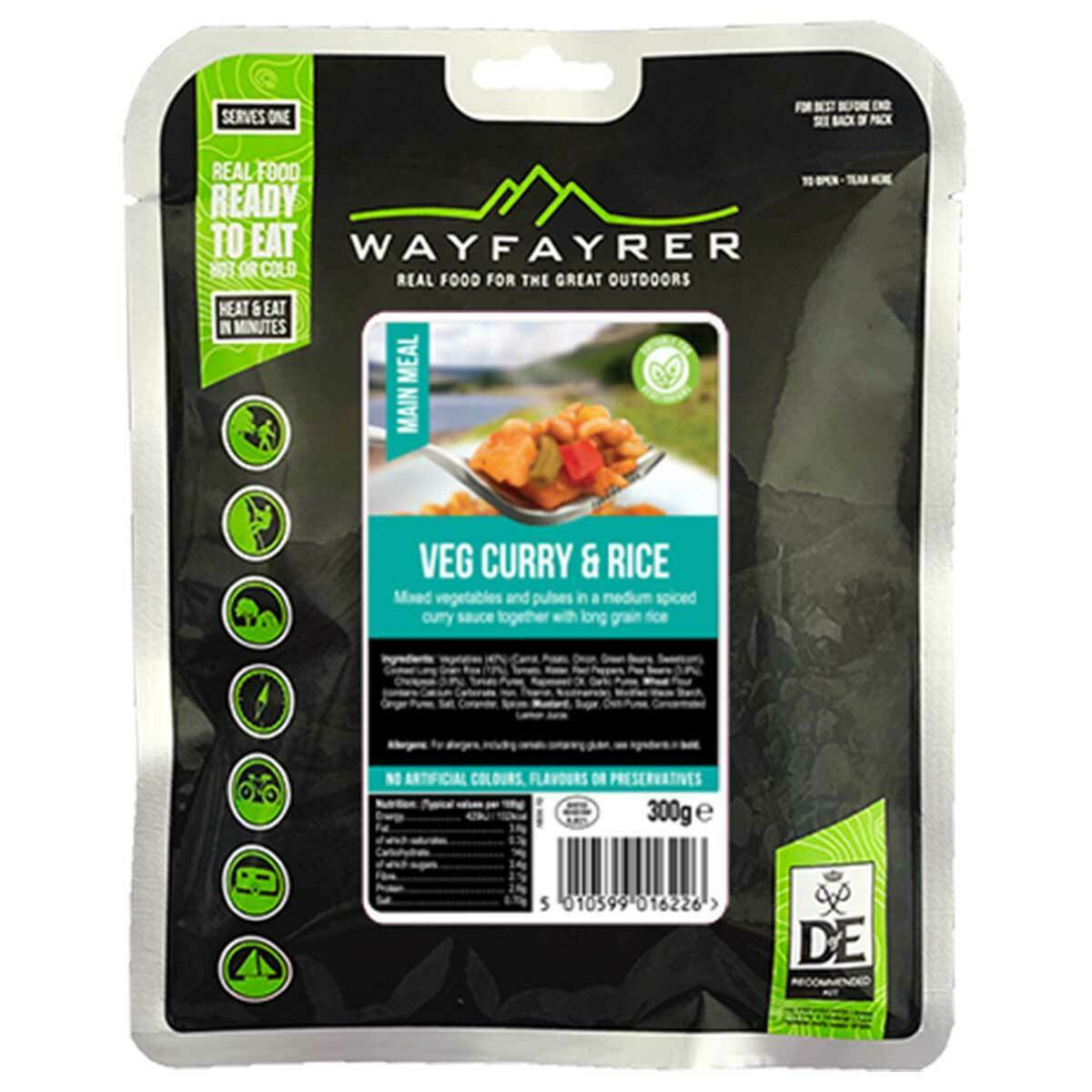 Wayfayrer Vegetable Curry Rice Ready-to-Eat Camping Food (Single